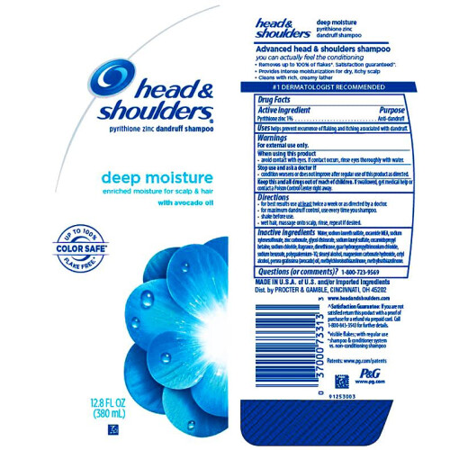 Head & Shoulders Deep Moisture Schampo 12,8 fl oz, 1-pack 1