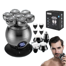 Head Shavers for Bald Men Electric Razor Wet Dry Cordless Skull Shaver Cordless Rotary Shavers USB Rechargeable