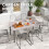 Outsunny Outsunny Garden Table with Rust Resistant Metal Frame, Light Grey 7