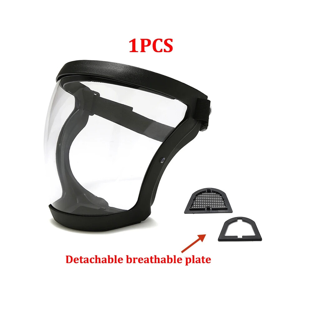Photos - Safety Equipment  Protection Mask Splashproof Transparent Facial Protector Face FaceMask Protective Outdoor Safety Mask(1PCS Black)