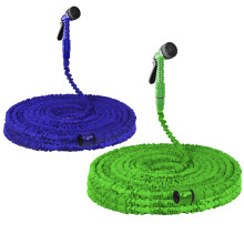 (150FT, Blue) Expandable Garden Hose with 7-Function Spray Nozzle High Pressure Water Hose, Double Latex Core, Durable & Lightweight for Garden, Car, and Home Use