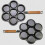 5-Cup Cast Iron Egg Frying Pan Non Stick Egg Cooker with Handle Omelette Pan for Breakfast Fried Egg 3