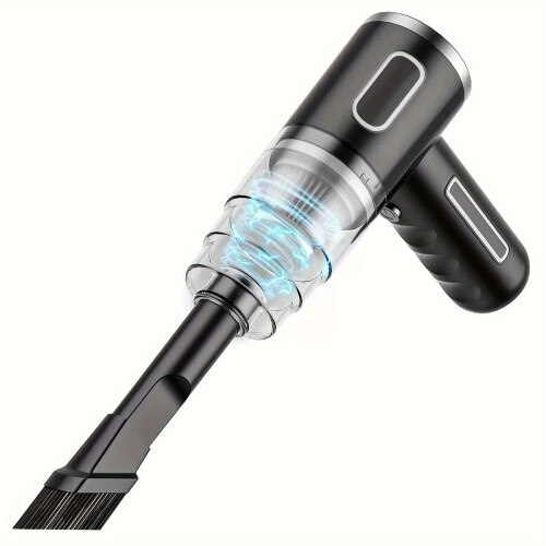 (Black) Powerful Cyclone Cordless Handheld Vacuum Cleaner - Computer Vacuums with Enhanced Suction