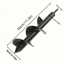 ((8cmx30cm) 3.15inch*11.8inch, 1pc) A Garden Drill Bit for Planting, Suitable for Flower Beds And Vegetable Gardens, Designed for Loosening Soil And Digging Holes.