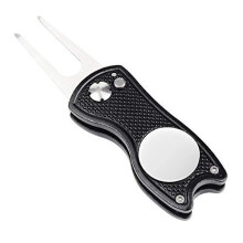Mile High Life volledig metalen opvouwbare golfdivottool met pop-upknop en