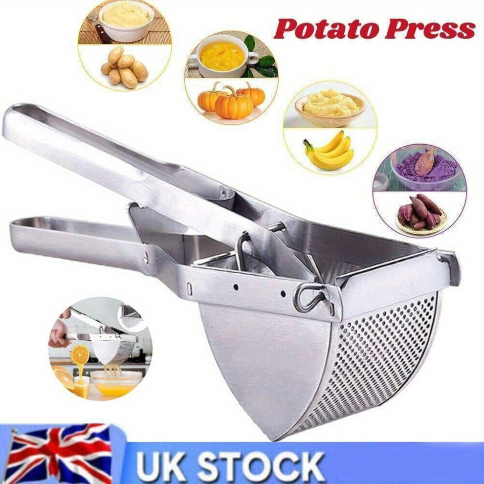 Closkye (Variant1) Heavy Duty Steel Potato Ricer Puree Masher Juicer Vegetable Fruit Press Maker