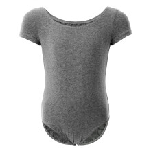WEGETIT Gymnastics Leotards for Girls Ballet Dance Toddler Outfit Short Sleeve Bodysuit Gray 810 Years