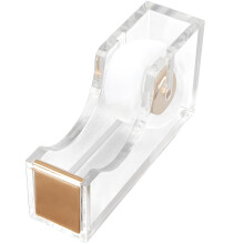 Akrylguldtape -dispenser klar akrylskrivebord dispenser kit moderne designkontor desktop tape dispens