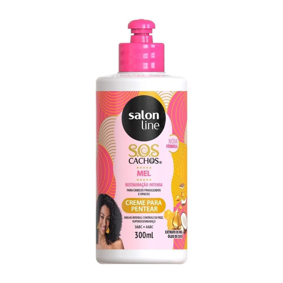 Linie-Zwo Salon Line Tratamento Cachos Intensos - Creme De Mel Para Pentear 300 Ml (10.14 Fl Oz)