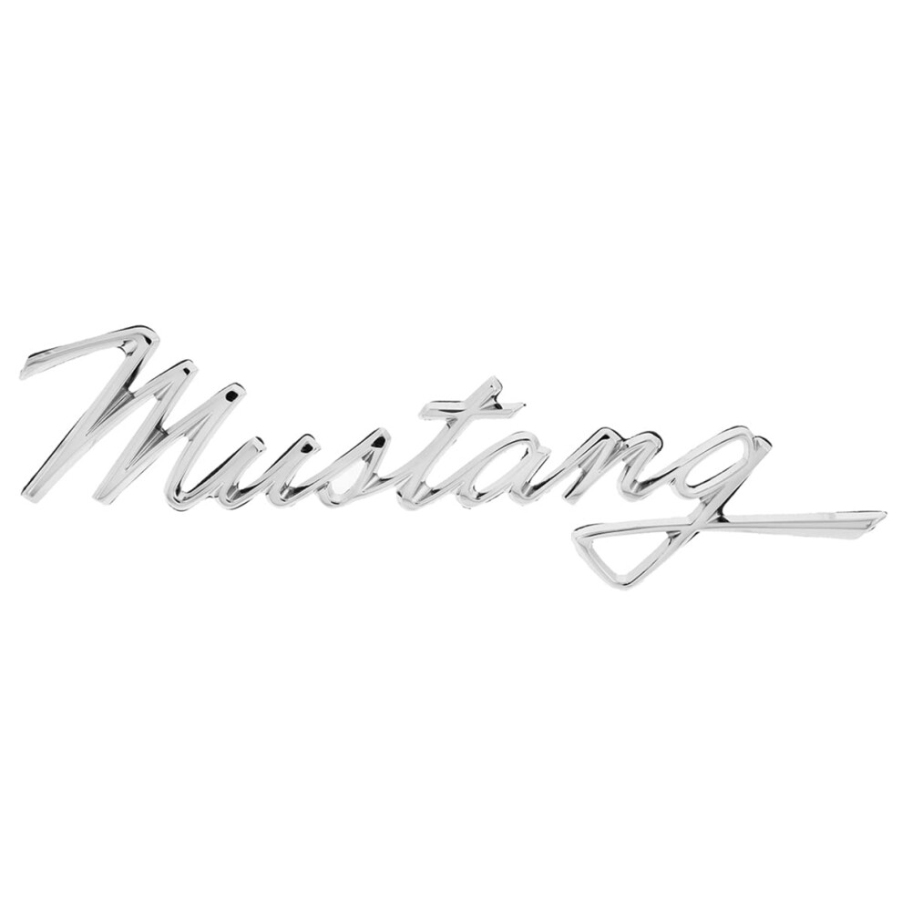 United Pacific F6802 Tripe Chrome Die-Cast Mustang Script Emblem Bad 072017204207