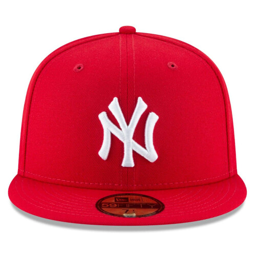 New Era New Era Men MLB BASIC NY YANKEES 59Fifty Cap Mo?it Scarlet 7 3/8 1