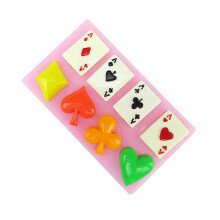 Moule de silicone de poker - Moldfun Playing Cards coeurs diamants diamants craches clubs moule pour chocolat fondant cupcake topper de decoratio