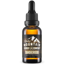 Rocky Mountain Barber Company Sandelhout Baardolie voor Heren Met Druivenpitolie Kokosnootolie Arganolie en Echte Sandelhout Essenti le Olie
