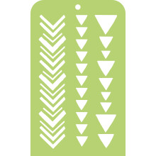 Kaisercraft 3.5 """" X 5.75 """" Tribal Strips Mini Designer -skabeloner Multicolor