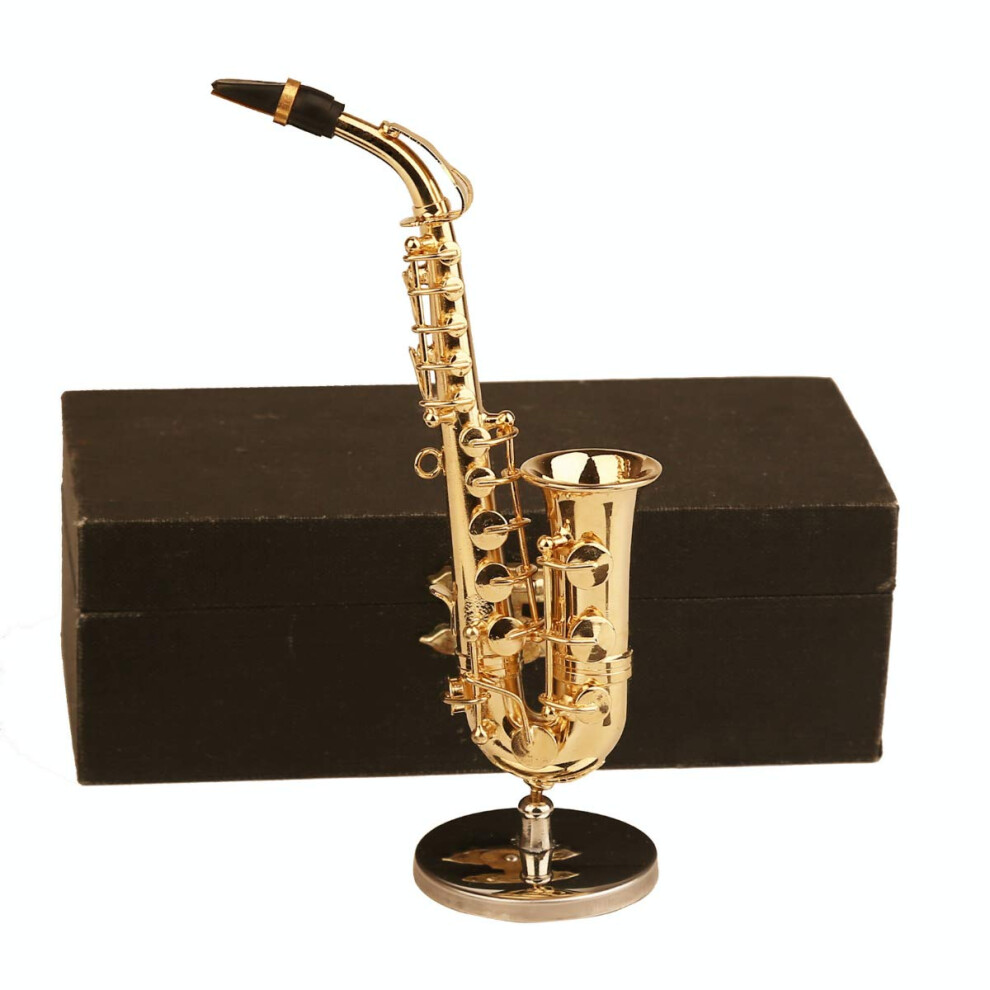 Dselvgvu Copper Miniature Saxophone with Stand and Case Mini Musical I