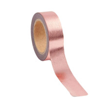 Paper & Quartz Rose Gold Metallic Copper Color Washi Tape Roll