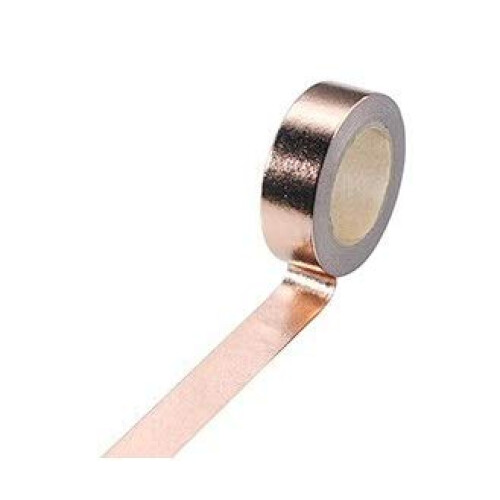 Ρολό Washi Tape Ροζ Χρυσό Μεταλλικό Χρώμα από Χαρτί & Κεχριμπάρι 1