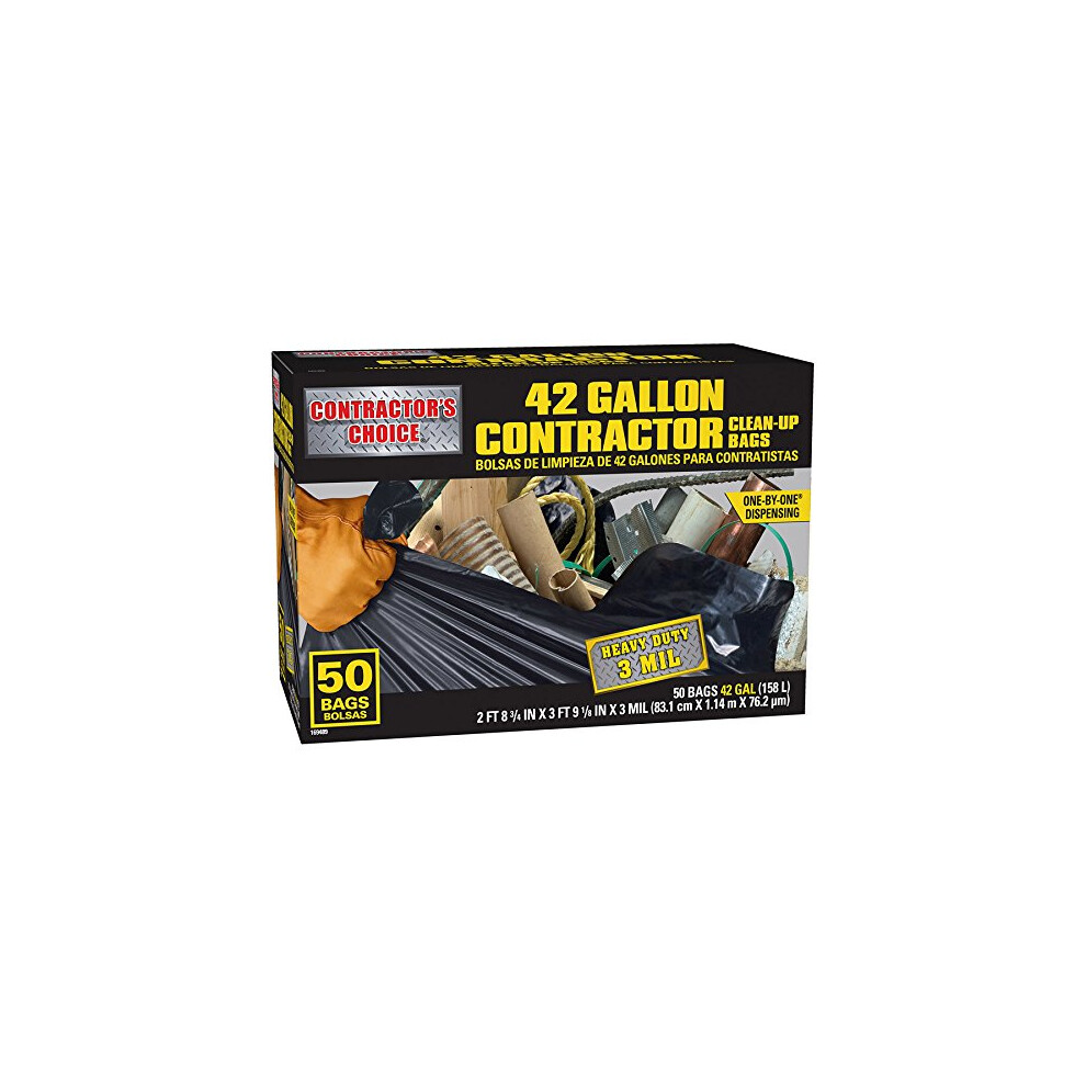 Contractors Choice 50-Count 42-Gallon Outdoor Construction Trash Bags