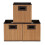 Household Essentials 3 Pack Premium Fabric Wicker Bin  Brown  3 Count 4