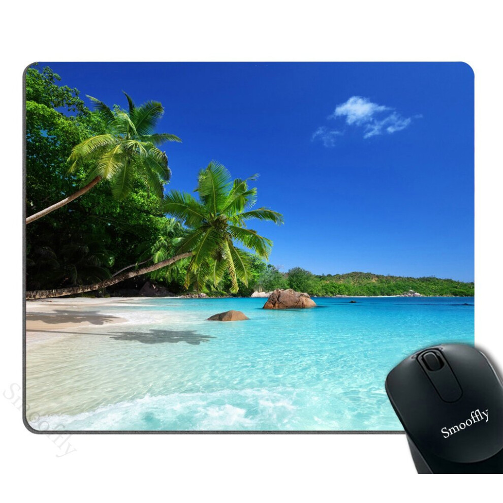 Smooffly Tropical Paradise Sunshine Beach Coast Sea Palm Trees Mousepa 5904475349310