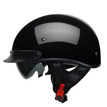 Vega Helmets 7800-015 Warrior Motorcycle Half Helmet with Sunshield fo