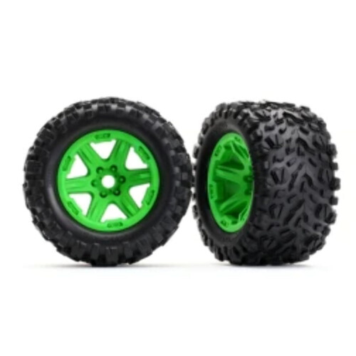 Traxxas 8672G 3.8" Ρόδες με Ελαστικά Talon EXT, Πράσινο