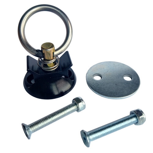 4 Pack Round Anchor Point Tie Down Kit  Bolt On Fitting Kit with Quick 1