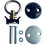 4 Pack Round Anchor Point Tie Down Kit  Bolt On Fitting Kit with Quick 3
