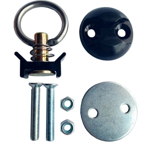 4 Pack Round Anchor Point Tie Down Kit  Bolt On Fitting Kit with Quick 2