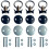 4 Pack Round Anchor Point Tie Down Kit  Bolt On Fitting Kit with Quick 1