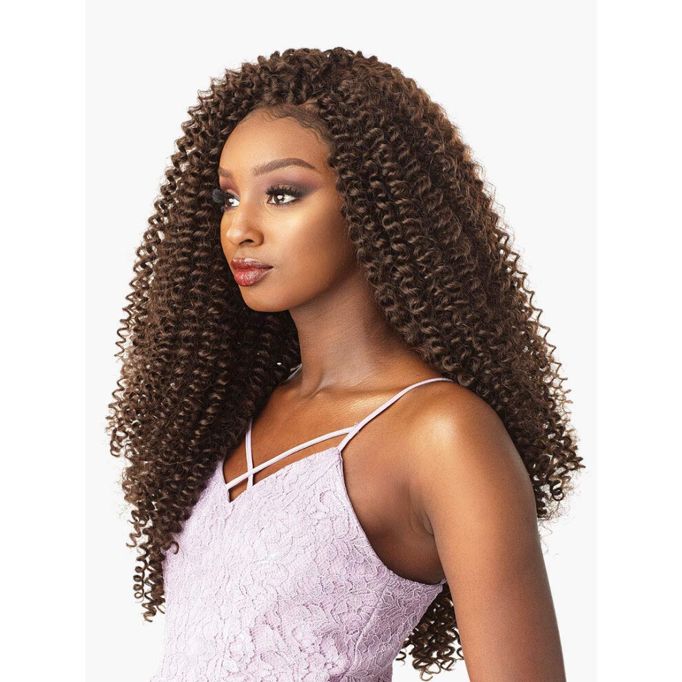 Sensationeel Sensationnel Lulutress Crochet Braid Water Wave 18"" (4-Pack) (#2 Dark