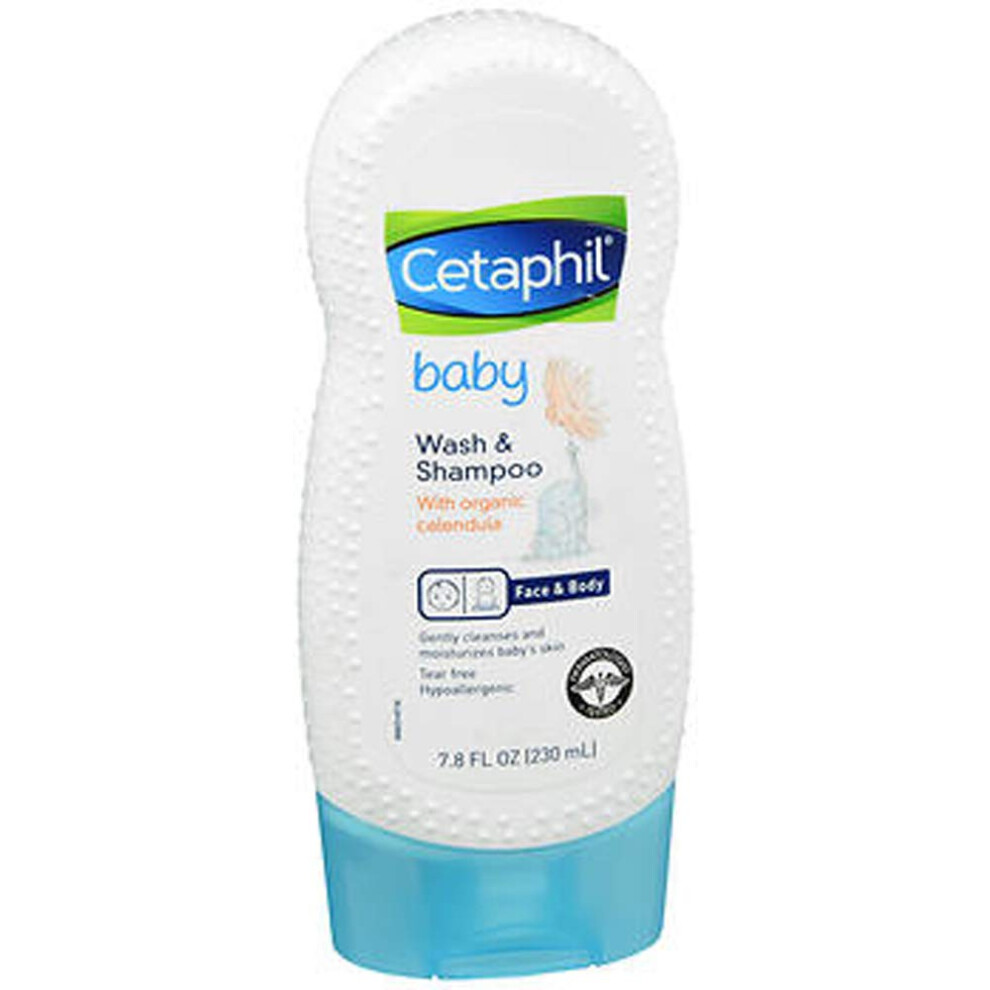 Cetaphil Baby Wash and Shampoo with Organic Calendula  7.8 Ounce (7.8 Ounce (Pack of 3))