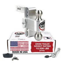 Weigh Safe 180 Hitch LTB6-2-KA 6"" Drop Hitch 6"" Receiver 12 500 LBS