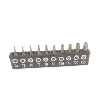 Silverhill Tools ABSTS10 10 darabos Torx biztonsgi bit kszlet 1/4 hvelykes szr mret tartalmazza a T4 T5 TS6 TS7 TS8 TS9 TS10 TS15 TS20 TS25