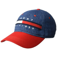 Tommy Hilfiger Herrarnas Dad Hat Avery Hat, -DENIM / RACING RED, O/S