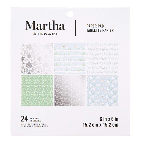 Martha Stewart Snowflake 6x6 Papada de papel 6 x 6 polegadas multicolor