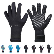 Omgear Neoprene -handskar fr snorkling dykning kajakpaddling surfing spearfishing alla vattensportar (svart m)