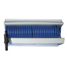 Tuyau spiral bleu Whitecap de 25 pi avec bo tier de montage
