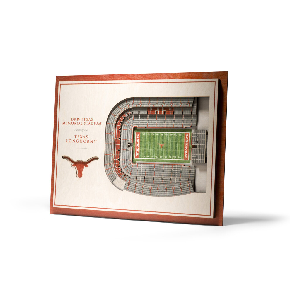 Jijdefan Youthefan Ncaa Texas Longhorns 5-Layer Stadiumview 3D Wall Art - Darre | 5028632