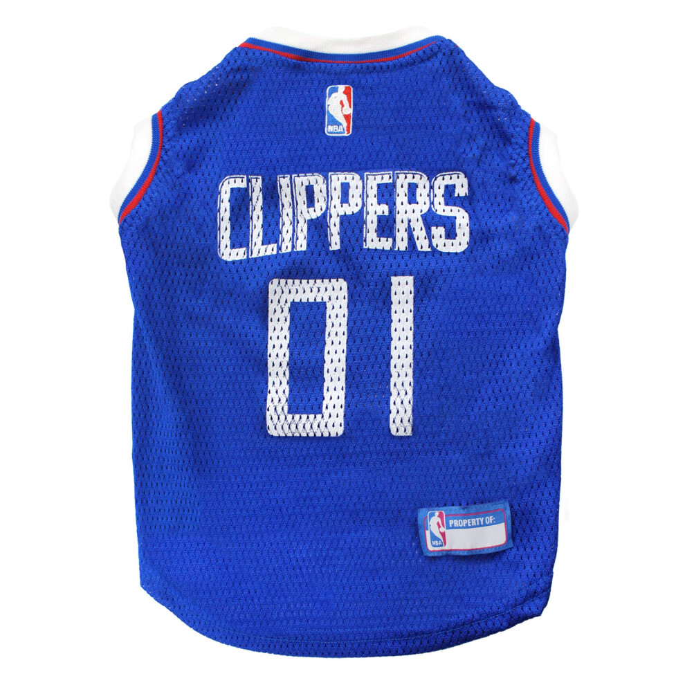 Photos - Dog Clothing NBA LOS ANgELES cLIPPERS DOg Jersey Medium - Tank Top Basketball Pet B07DKGVLSS