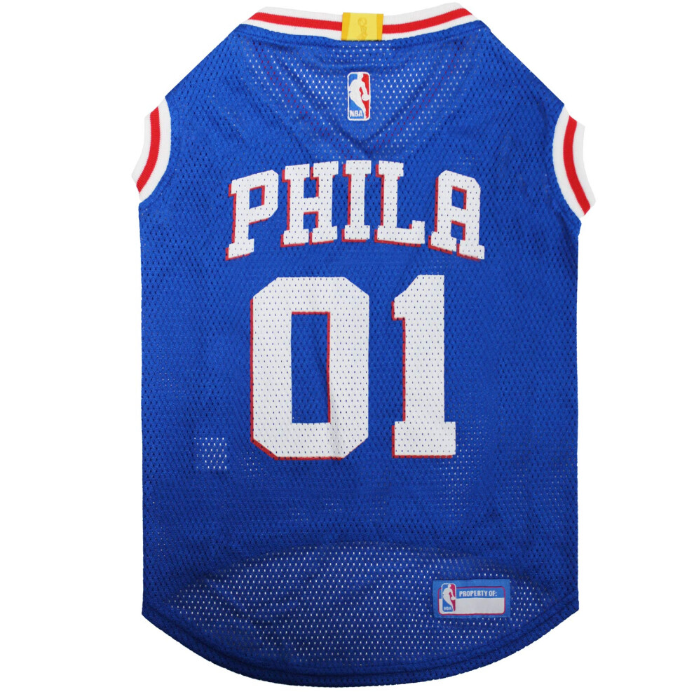 Photos - Dog Clothing NBA PHILADELPHIA 76ERS DOg Jersey X-Small - Tank Top Basketball Pet J SUNGDX000315