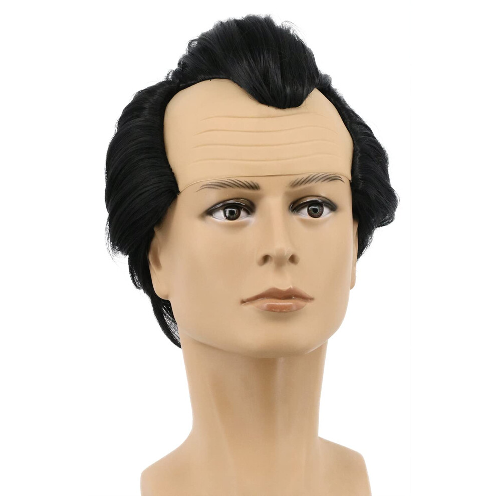 Yuehong Unisex Black Long Curly Men Party Cosplay Costume Halloween Hair Wigs