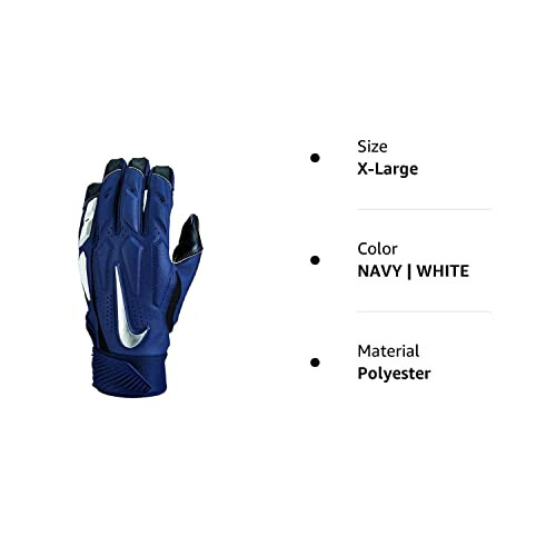 Nike Nike D EF Tackle 6.0 Handskar Navy | Vit XL 2