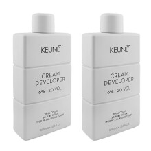 Keune Tinta Cream Developer 6% 20 Volume - 1000mL Pack Of 2 | Professional Hair Peroxide for Hair Coloring