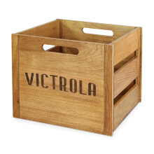 Victrola Wooden Crate - Pytlevyteline ja jrjestely kaikille levyille, mahtuu yli 50 vinyyli Tyyliks puuviimeistely Helppo asennus Tyyliks muoto
