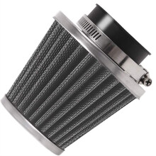 Evermotor 42mm 43mm 44mm Universal Dobbeltlags St?l Luftfilter Karburatorrens til Motorcykel Scooter ATV Knallert Sort