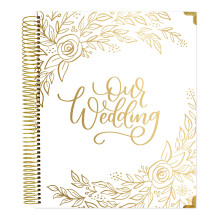 bloom daily planners Kovakantinen h      p   iv   suunnittelija ja -j   rjest   j    (p   iv      m   t   n) - 23 cm x 28 cm - Kultaiset kukkakuviot
