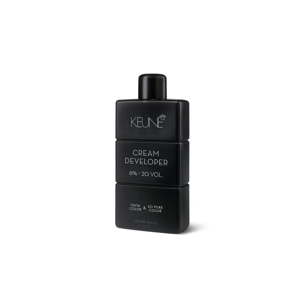 Keune Tinta Cream Developer 6% 20 Volume - 1000mL | Professional Hair Peroxide for Hair Coloring