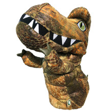 Kryt hlavy dinofactory T-Rex Golf s dinosaurom a vodicom (dreveno-hned )