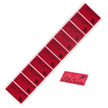 Solitary Walker 100Pcs Tamper Evident Security Labels 1x2 inch Red No